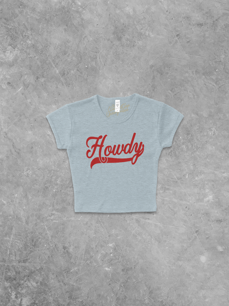 Underground Original Design: Howdy, Western Micro-Ribbed Baby Tee