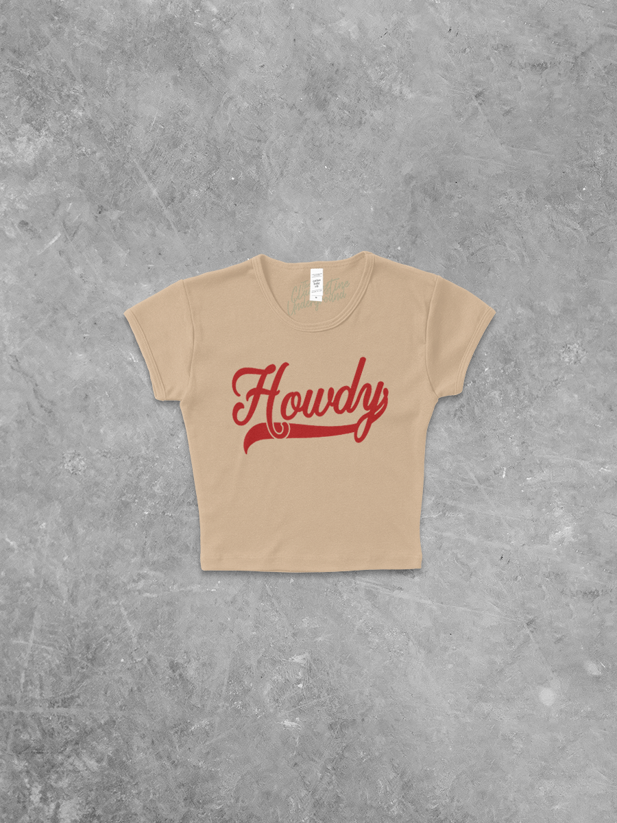 Underground Original Design: Howdy, Western Micro-Ribbed Baby Tee