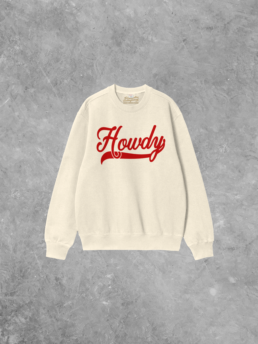 Underground Original Design: Howdy, Western Boxy Cotton Sweatshirt