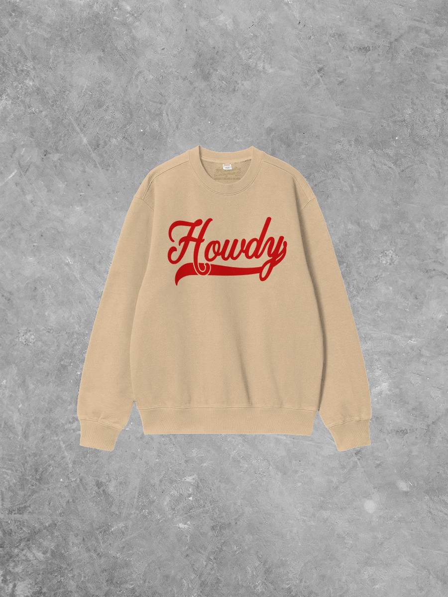 Underground Original Design: Howdy, Western Boxy Cotton Sweatshirt
