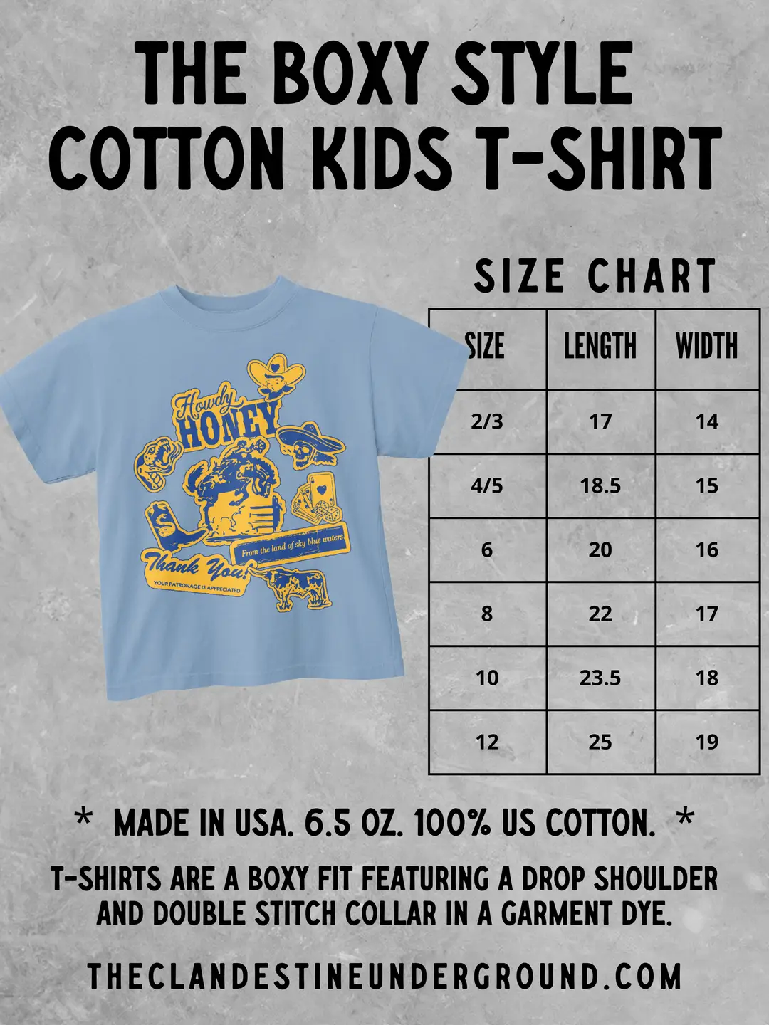 Underground Original Design: * KIDS * TN Home for the Holidays Boxy T-Shirt