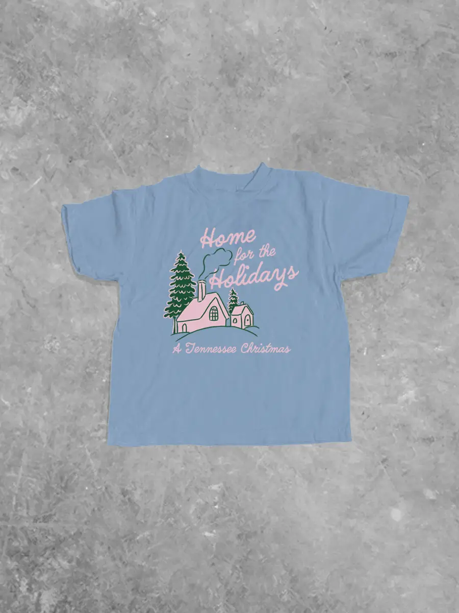 * KIDS * Home for the Holidays, TN Christmas Boxy T-Shirt