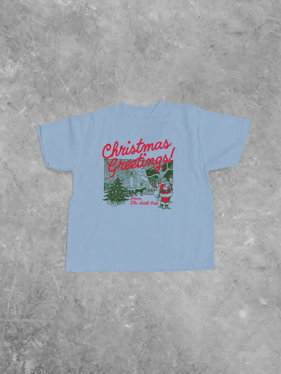 * KIDS * Christmas Greetings! Holiday Kids Boxy T-Shirt