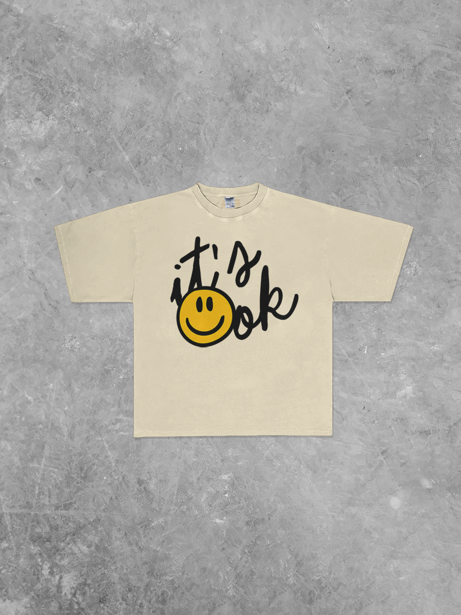 Underground Original Design: It's Ok, Smile Boxy Oversized Band T-Shirt