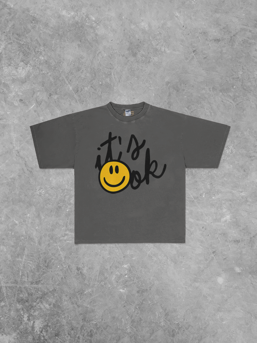 Underground Original Design: It's Ok, Smile Boxy Oversized Band T-Shirt