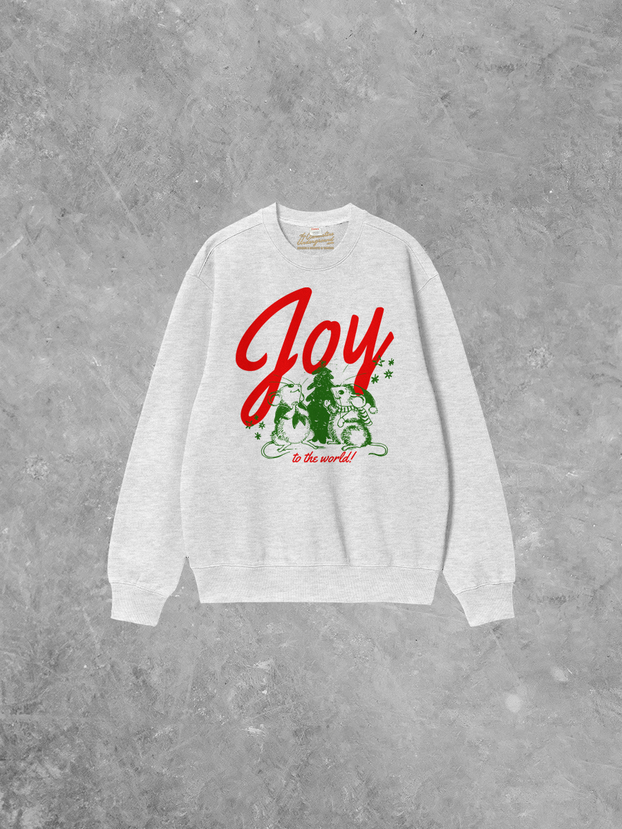 Underground Original Design: Joy to the world! Christmas Boxy Cotton Sweatshirt