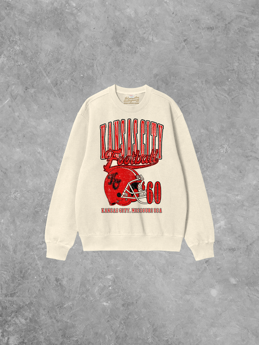 Underground Original Design: Kansas City Football Boxy Cotton 90s Sweatshirt