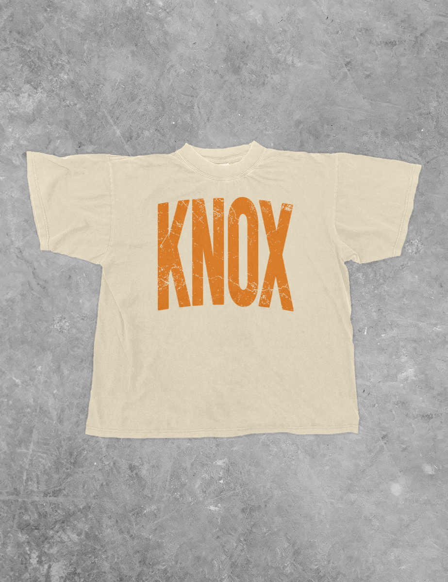 Underground Original Design: Knoxville, Tennessee Boxy Cotton T-Shirt (Orange)