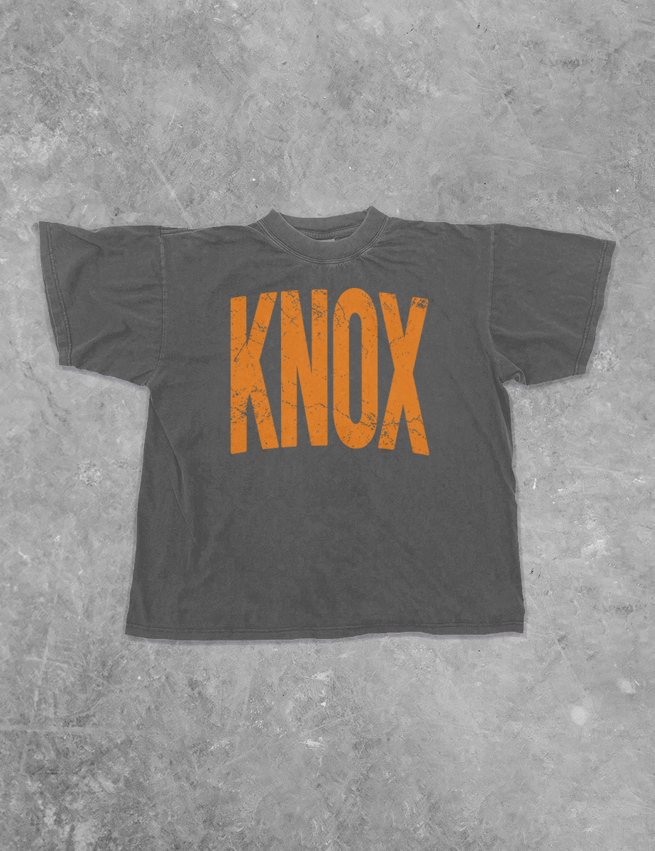 Underground Original Design: Knoxville, Tennessee Boxy Cotton T-Shirt (Orange)