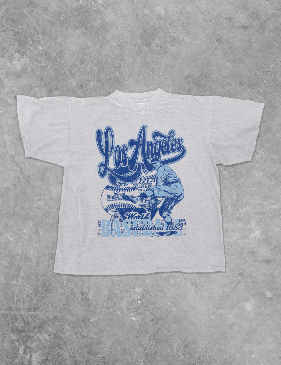 Underground Original Design: Los Angeles Baseball, 90's Boxy Cotton TShirt