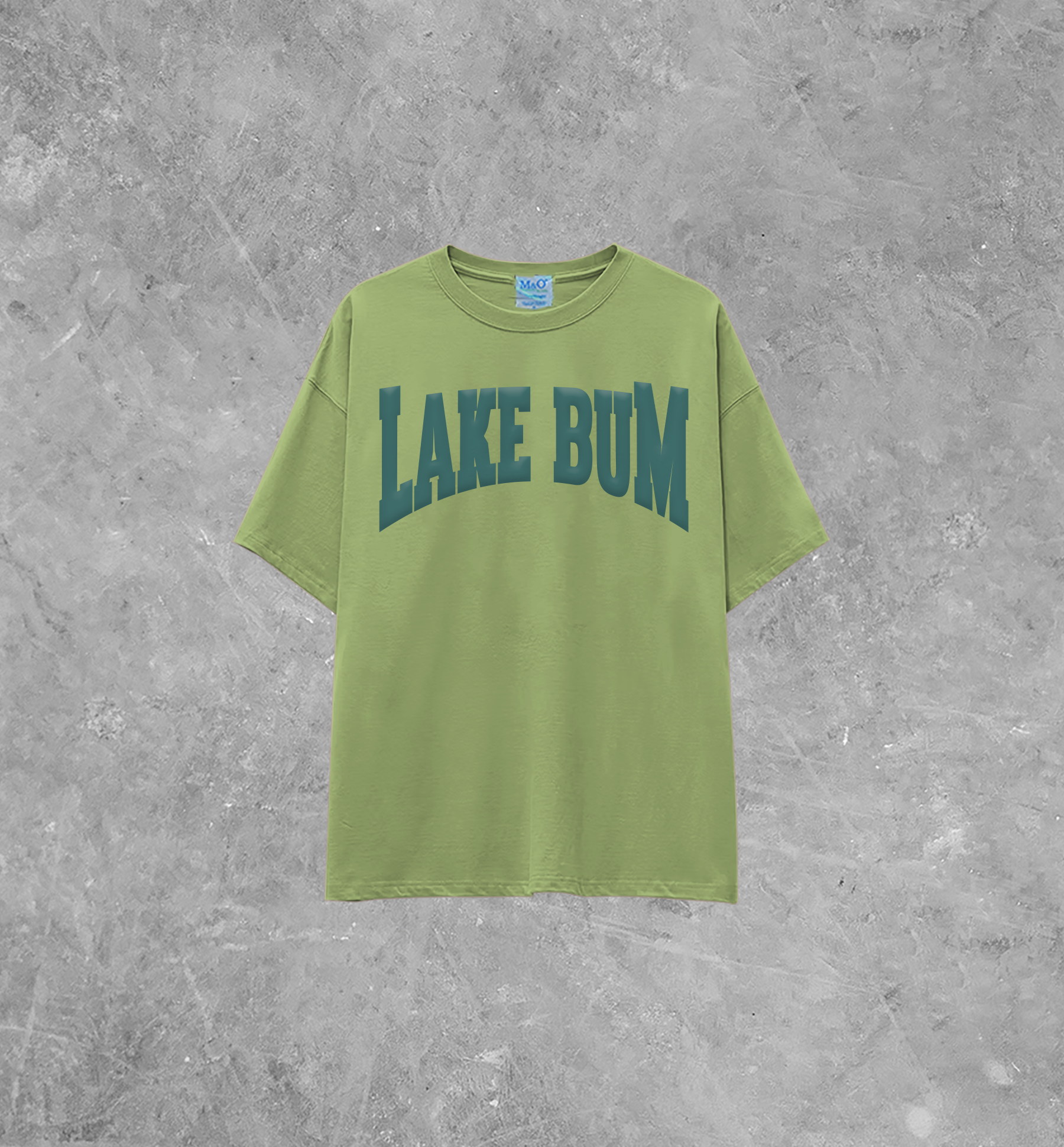 Underground Original Design: Lake Bum, PUFF Summer Lightweight M&O Cotton T-Shirt