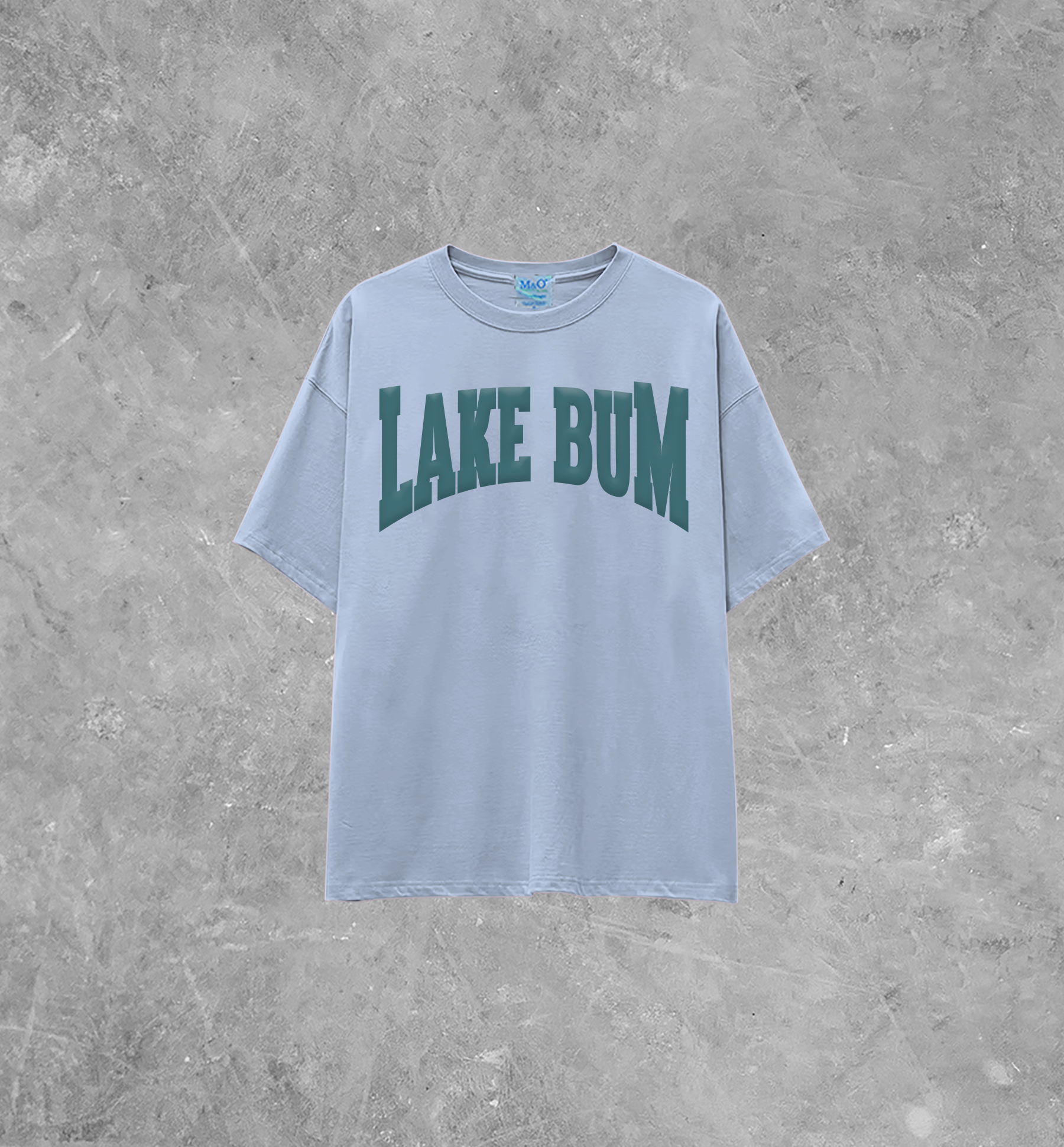 Underground Original Design: Lake Bum, PUFF Summer Lightweight M&O Cotton T-Shirt