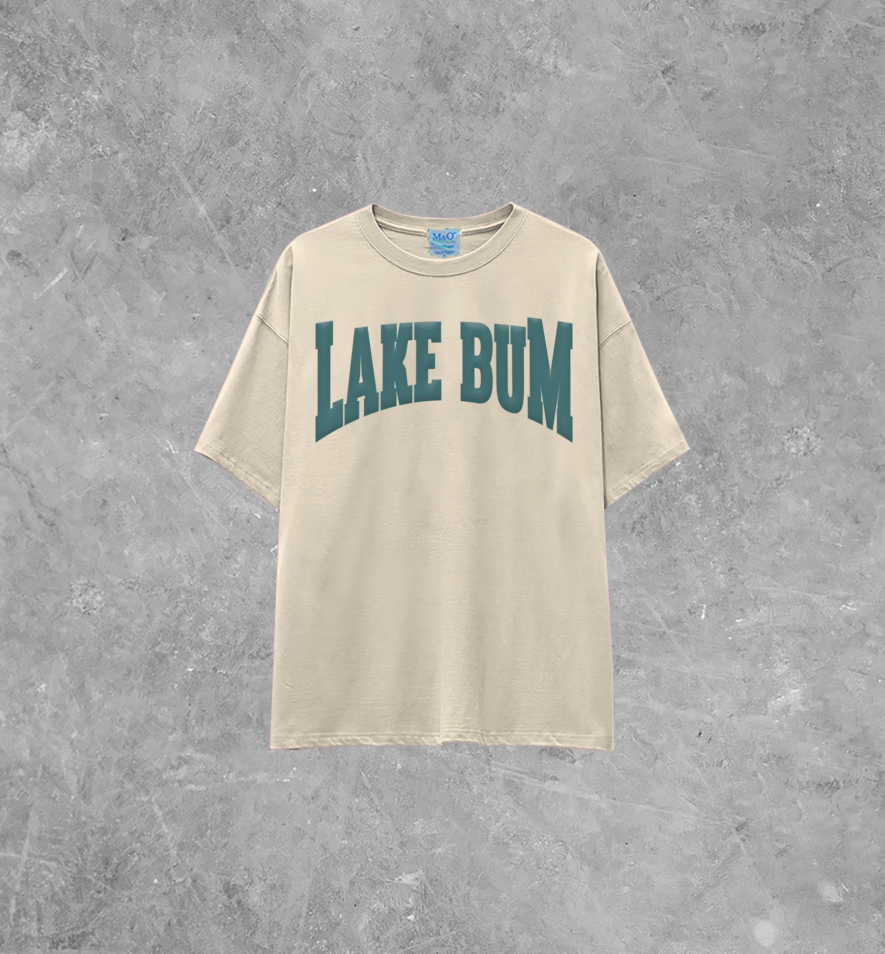 Underground Original Design: Lake Bum, PUFF Summer Lightweight M&O Cotton T-Shirt