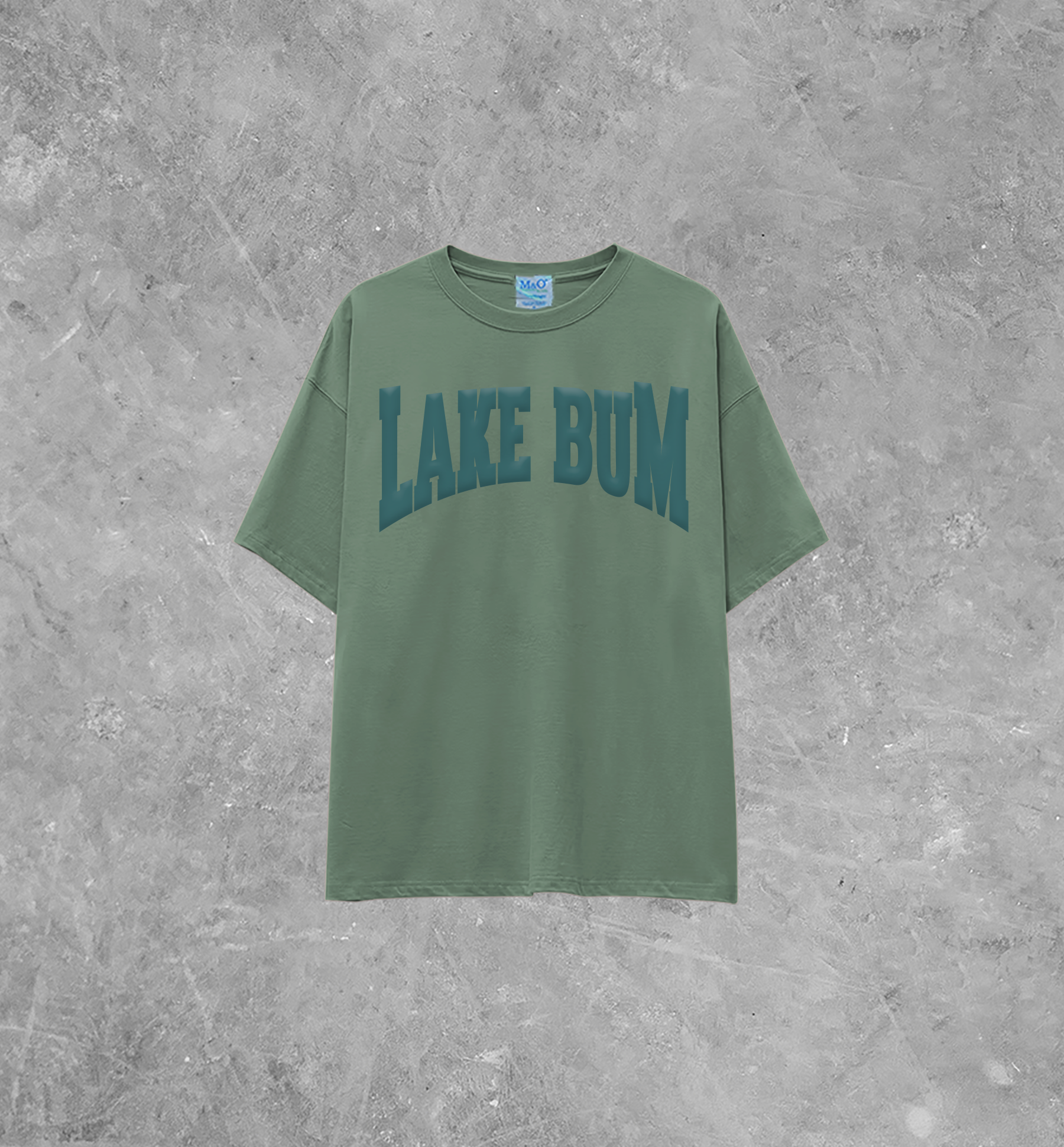 Underground Original Design: Lake Bum, PUFF Summer Lightweight M&O Cotton T-Shirt