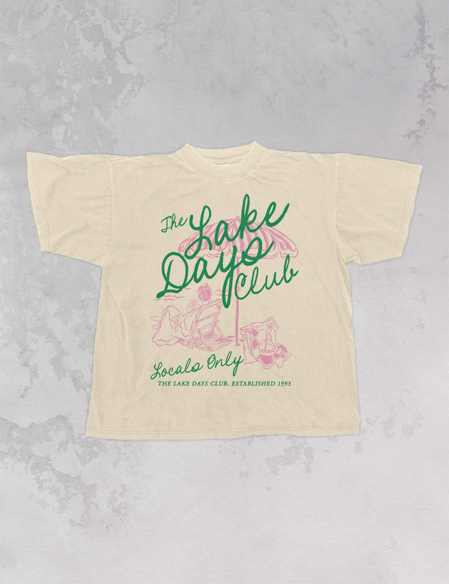 Underground Original Design: The Lake Days Club, Summer Oversized T-Shirt