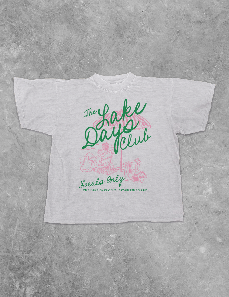 Underground Original Design: The Lake Days Club, Summer Boxy Cotton T-Shirt