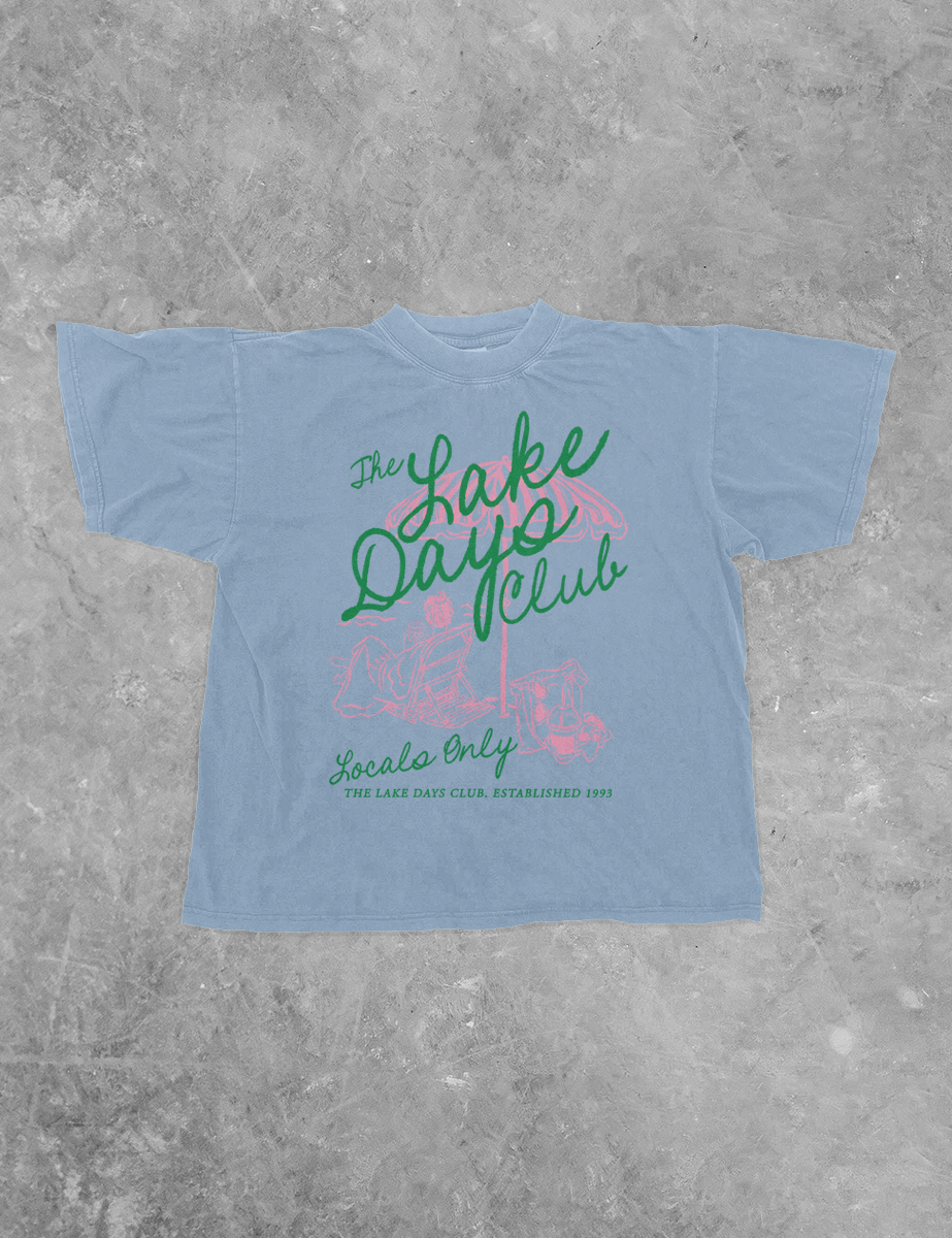 Underground Original Design: The Lake Days Club, Summer Boxy Cotton T-Shirt