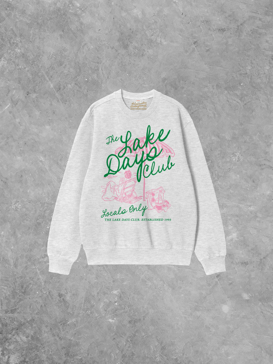 Underground Original Design: The Lake Days Club, Summer Boxy Cotton Sweatshirt