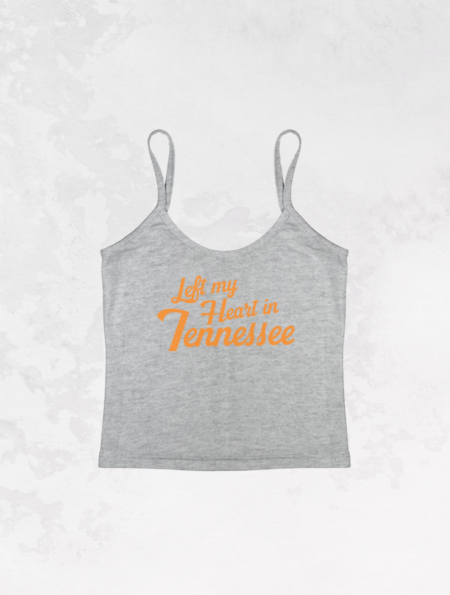 Underground Original Design: Left My Heart in Tennessee, Micro-Ribbed Spaghetti Tank