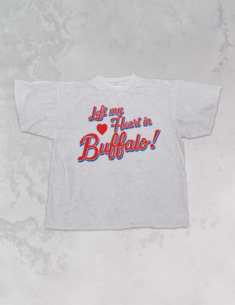 Underground Original Design: Left My Heart in Buffalo Boxy Cotton TShirt