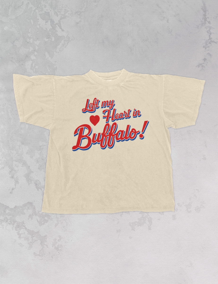 Underground Original Design: Left My Heart in Buffalo Boxy Cotton TShirt