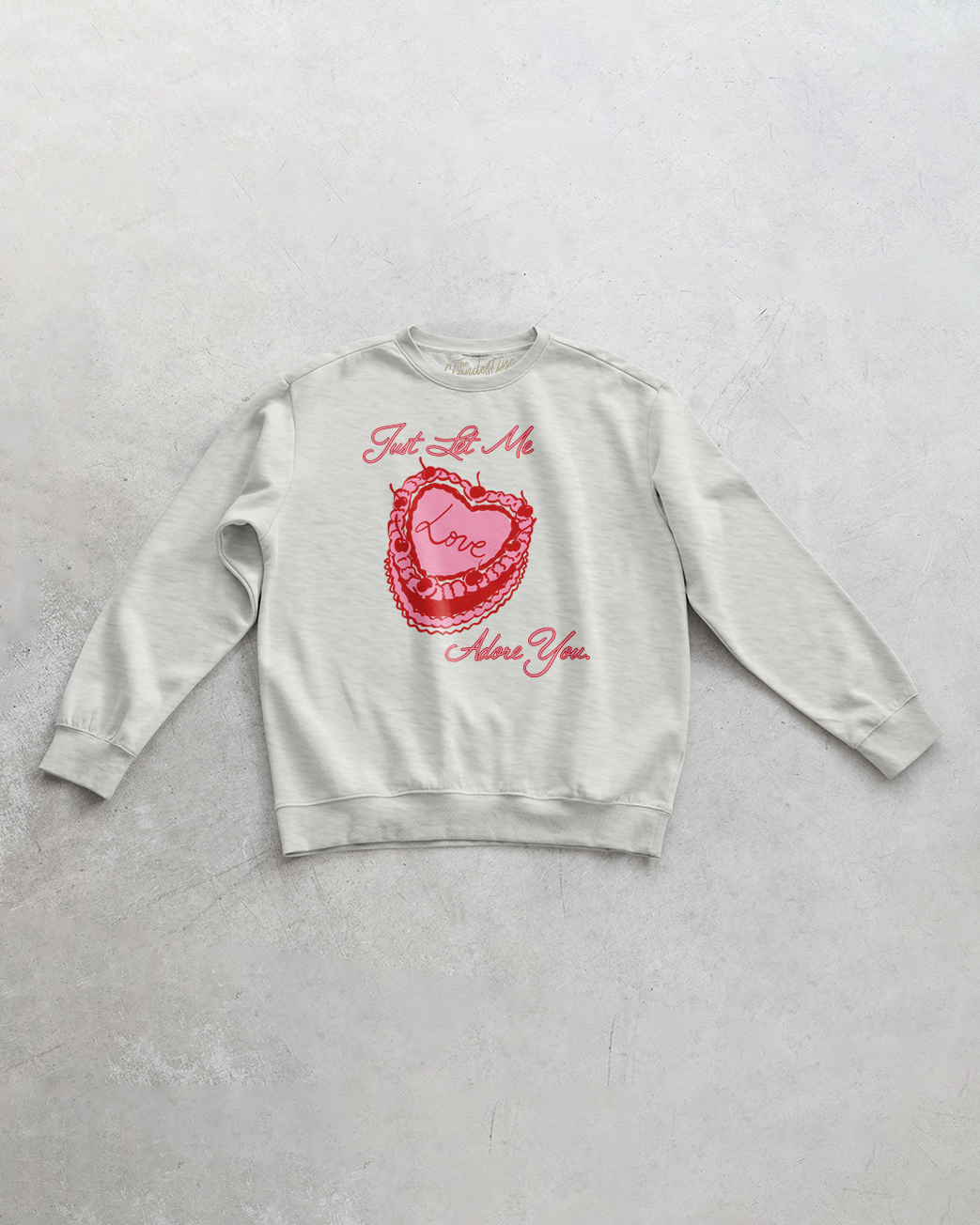 Underground Original Design: Let Me Adore You, Heart Cake Oversized 90's Sweatshirt