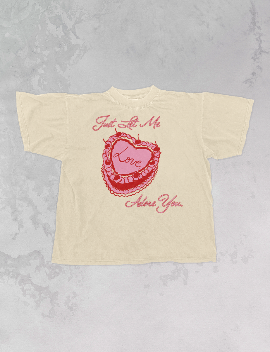 Underground Original Design: Let Me Adore You, Heart Cake Oversized TShirt