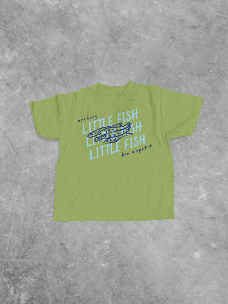* KIDS * Anchovy Little Fish, Summer Kids Boxy T-Shirt