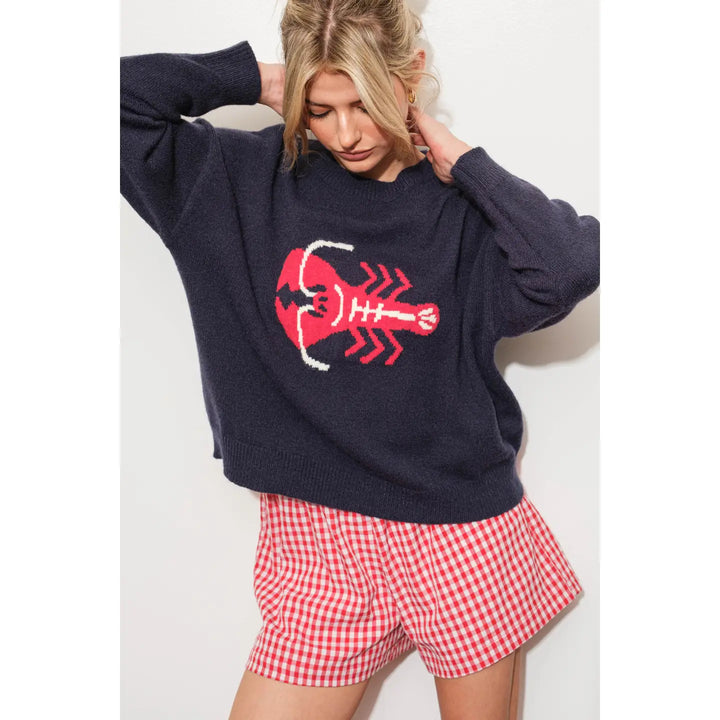 Lobster Motif Comfy Sweater