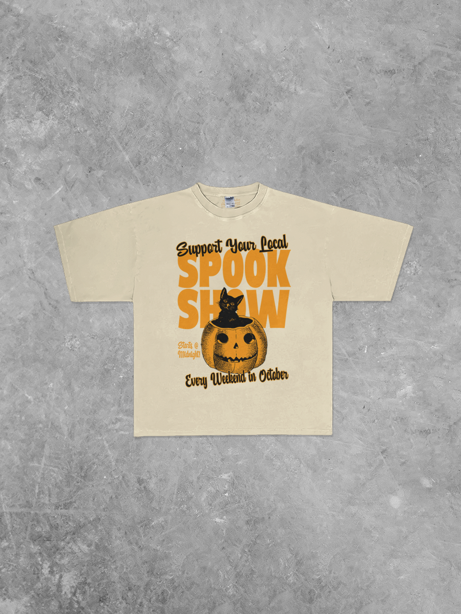 Underground Original Design: Support Your Local Spook Show, Boxy Oversized TShirt