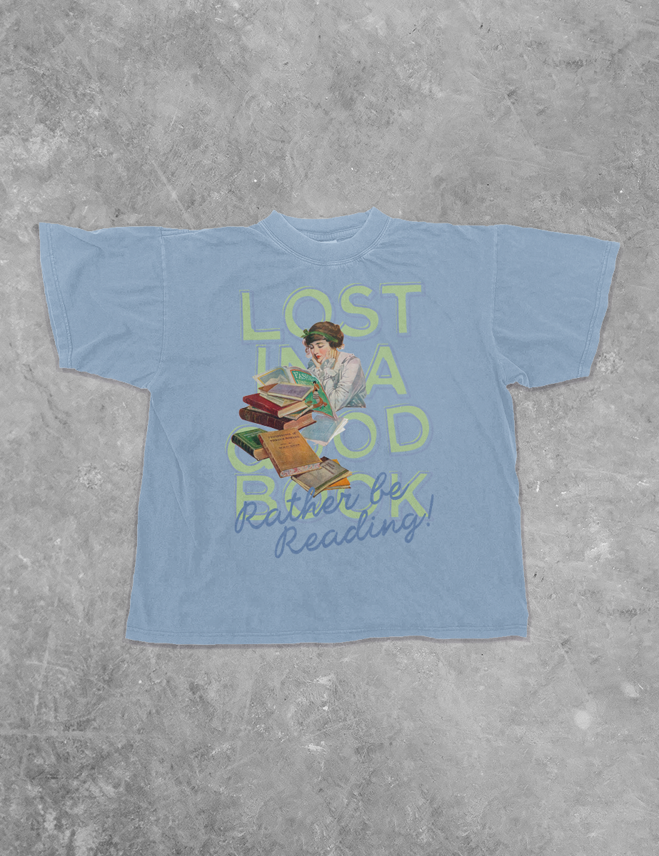 Underground Original Design: Lost in a Good Book Boxy Cotton T-Shirt