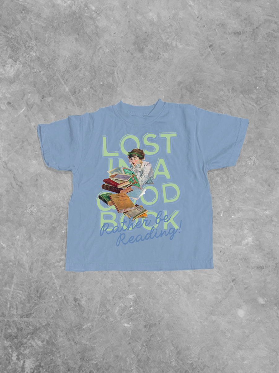 * KIDS * Lost in a Good Book, Book Lovers Kids Boxy T-Shirt
