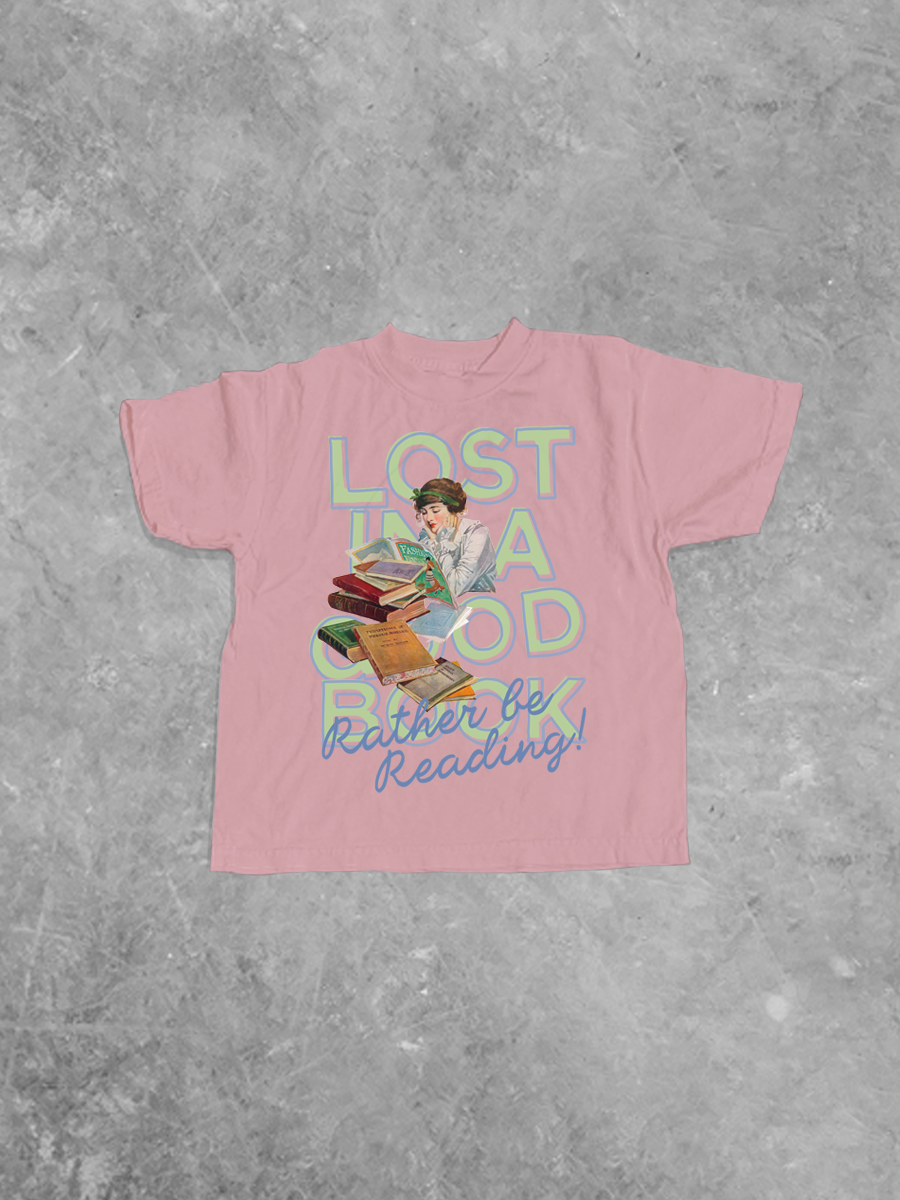 * KIDS * Lost in a Good Book, Book Lovers Kids Boxy T-Shirt