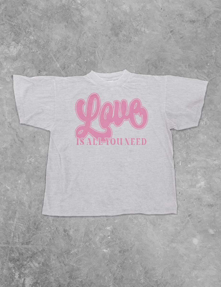 Underground Original Design: Love Is All You Need Boxy Cotton TShirt