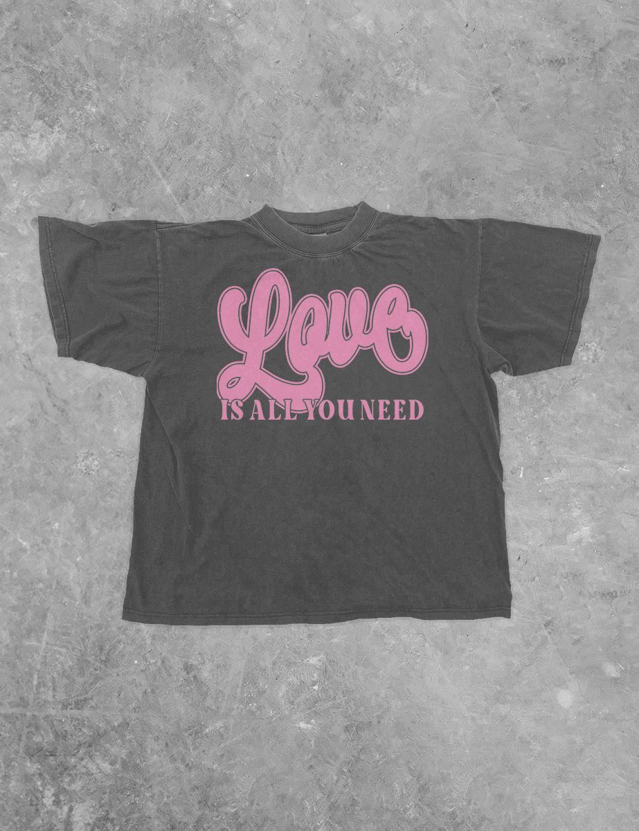 Underground Original Design: Love Is All You Need Boxy Cotton TShirt