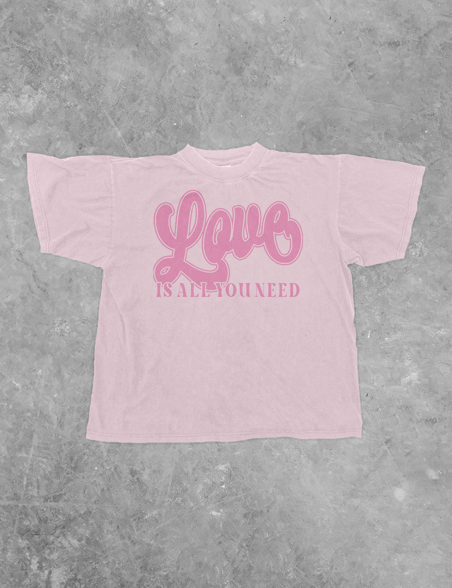 Underground Original Design: Love Is All You Need Boxy Cotton TShirt