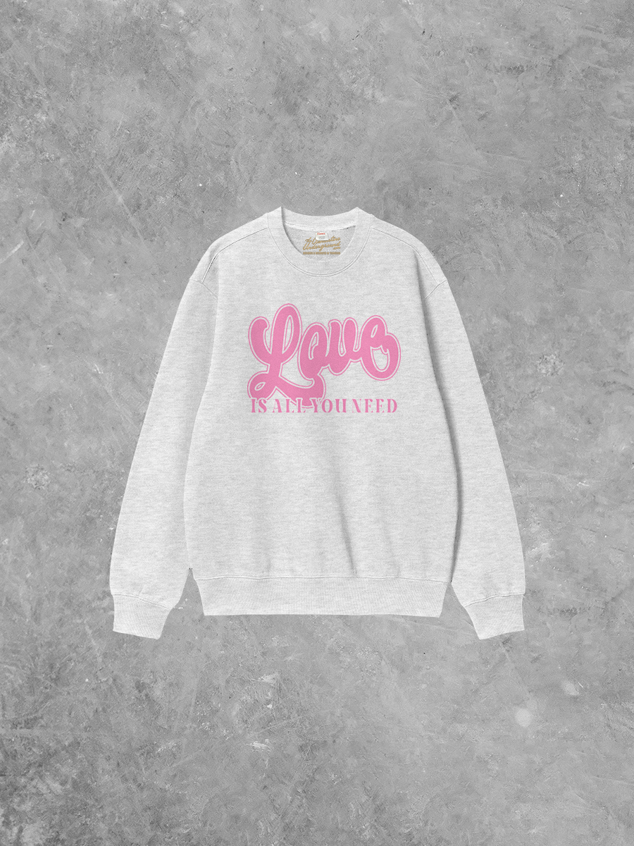 Underground Original Design: Love Is All You Need Boxy Cotton Sweatshirt