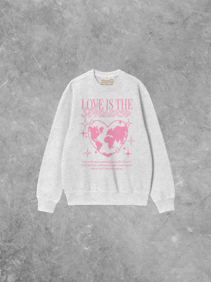 Underground Original Design: Love is the Answer Boxy Cotton Sweatshirt