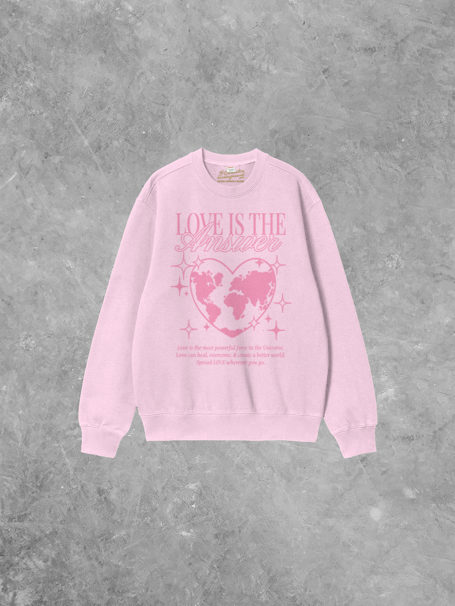 Underground Original Design: Love is the Answer Boxy Cotton Sweatshirt