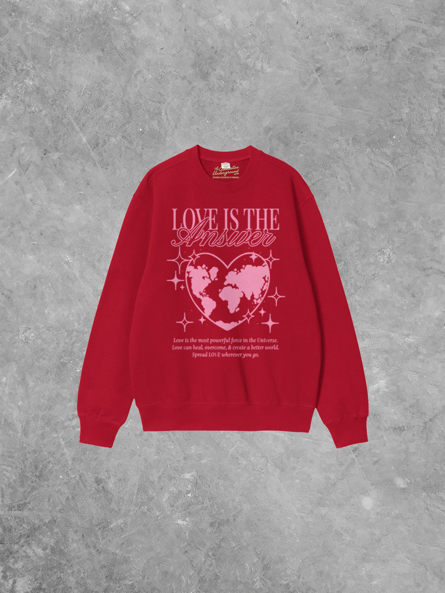 Underground Original Design: Love is the Answer Boxy Cotton Sweatshirt
