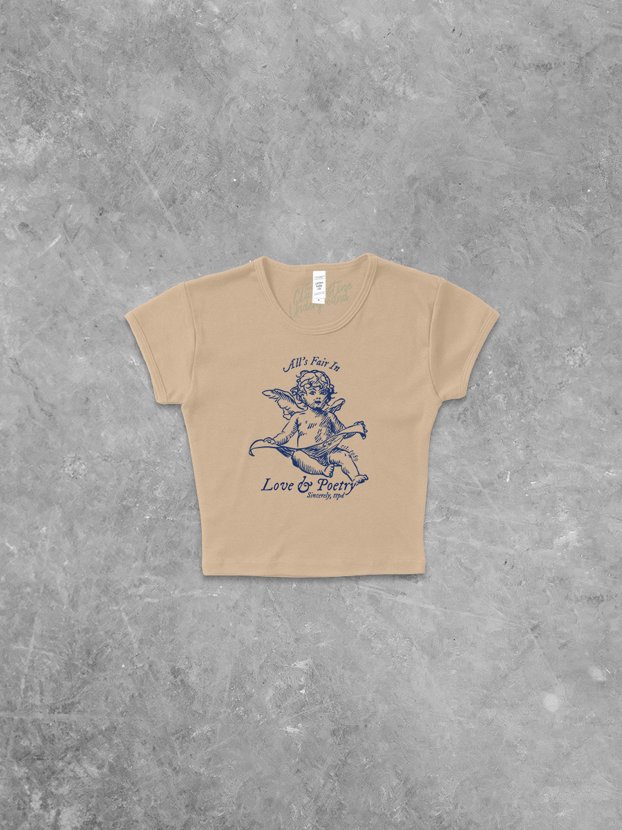 Underground Original Design: All's Fair in Love & Poetry Micro-Ribbed Baby Tee