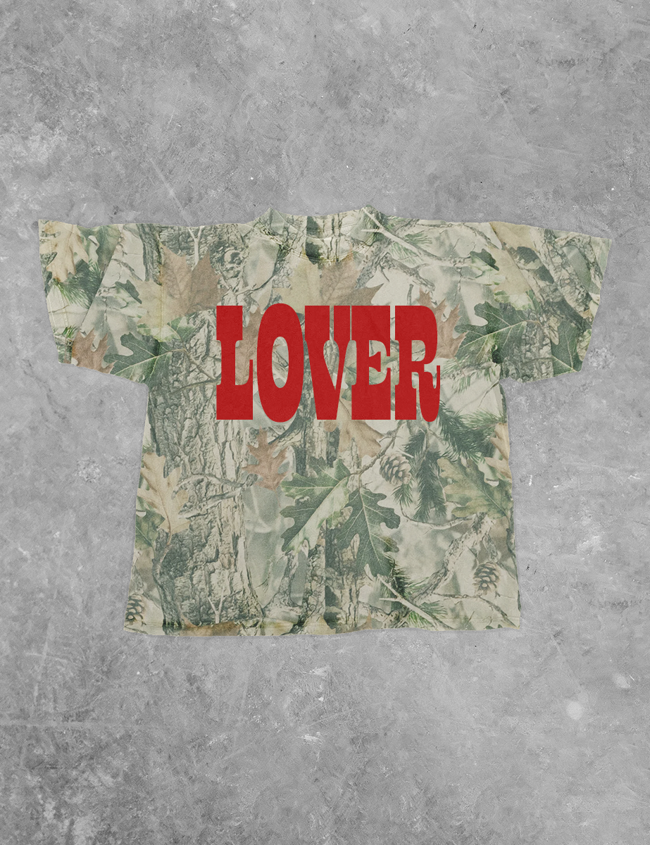 Underground Original Design: LOVER Puff, Camo Western Boxy Cotton TShirt