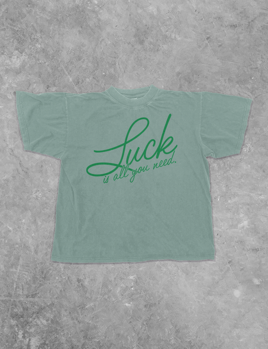 Underground Original Design: Luck Is All You Need, St. Patty's Boxy Cotton TShirt