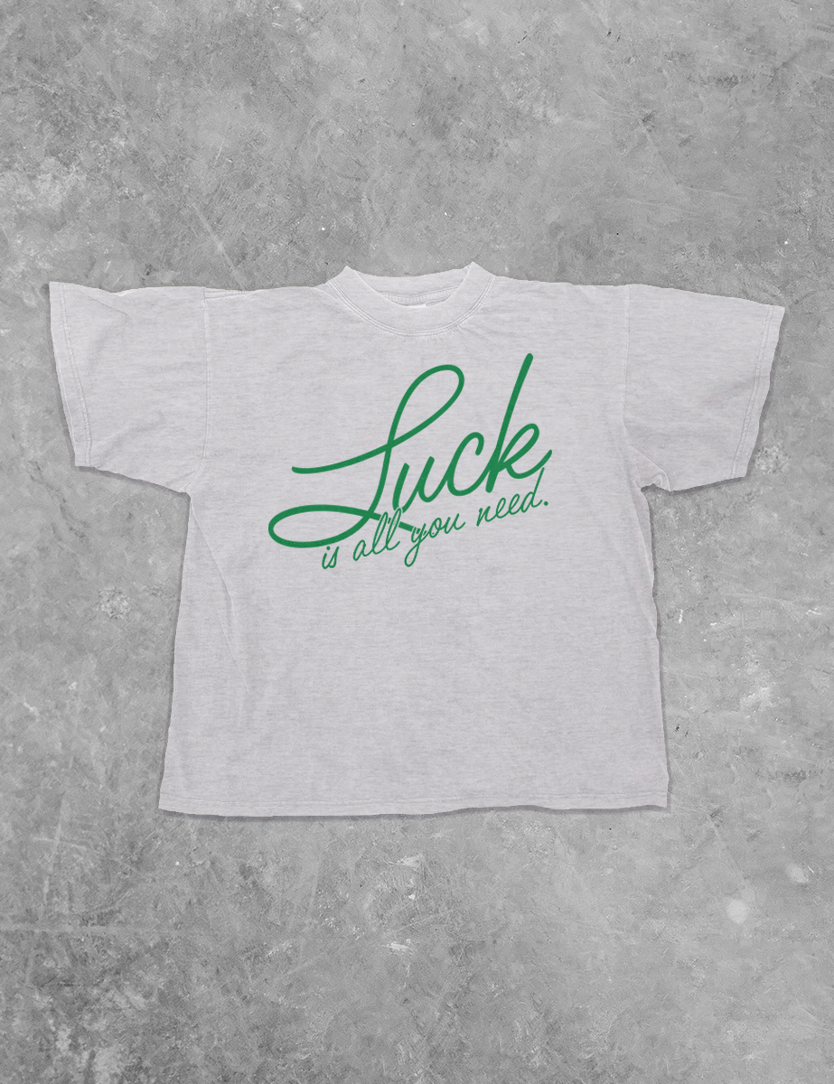 Underground Original Design: Luck Is All You Need, St. Patty's Boxy Cotton TShirt