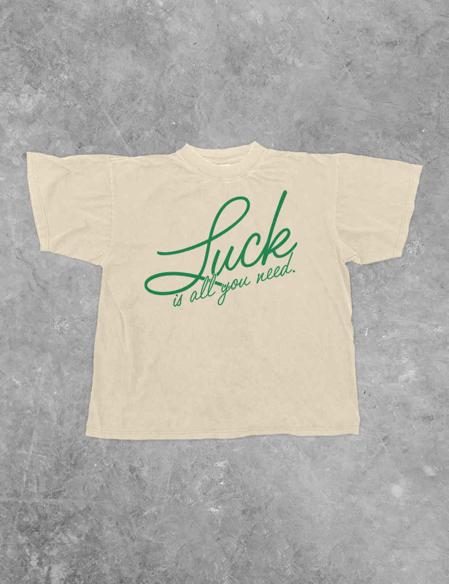 Underground Original Design: Luck Is All You Need, St. Patty's Boxy Cotton TShirt
