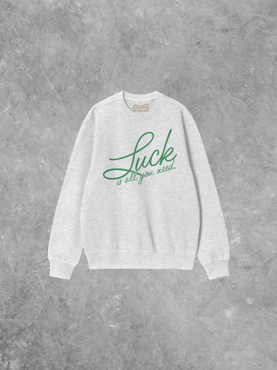 Underground Original Design: Luck Is All You Need Boxy Cotton Sweatshirt