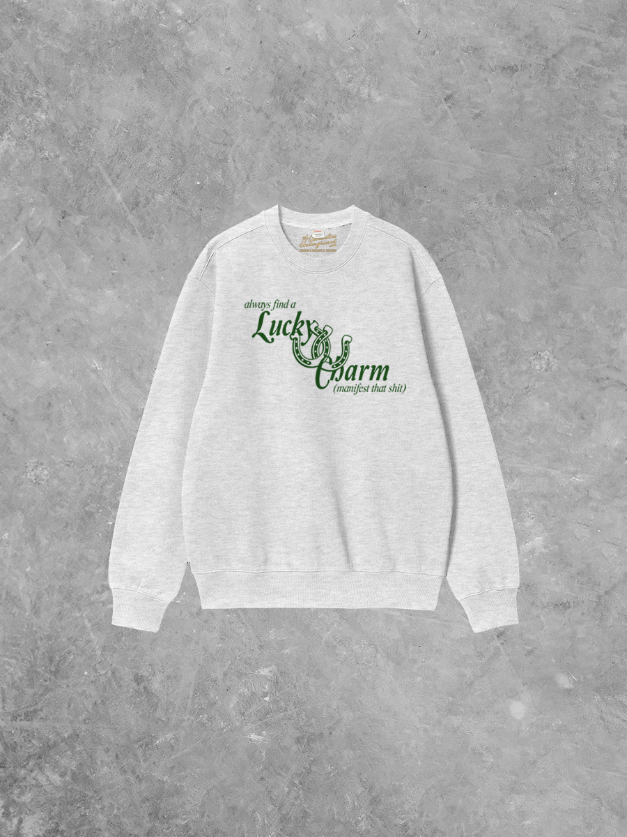 Underground Original Design: Lucky Charm, St. Patty's Boxy Cotton Sweatshirt