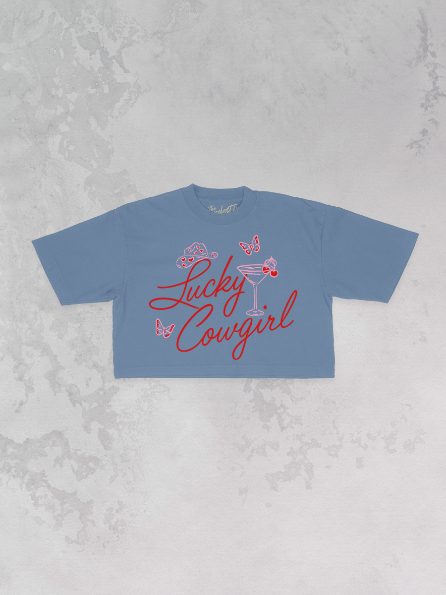 Underground Original Design: Lucky Cowgirl, Western Cropped TShirt