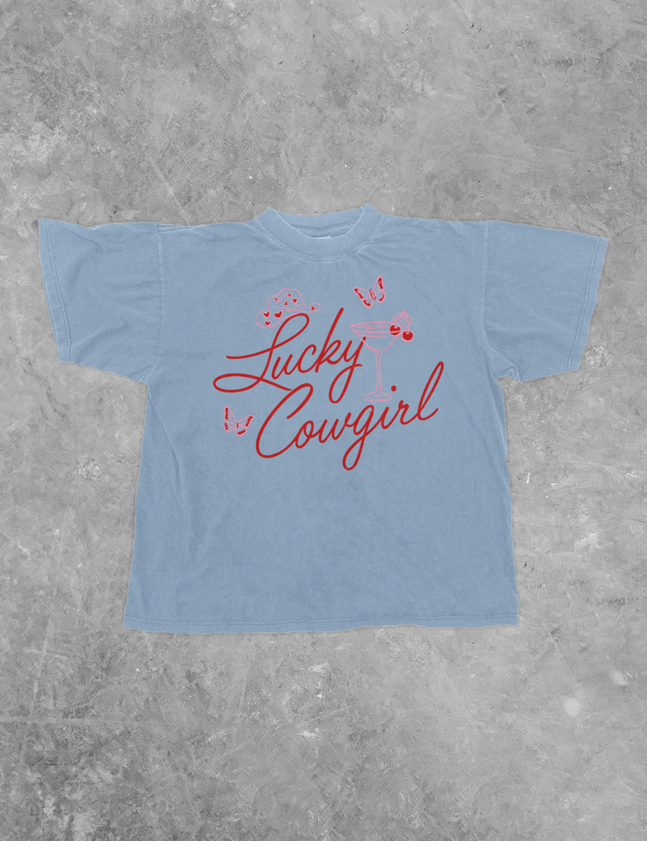 Underground Original Design: Lucky Cowgirl Boxy Cotton TShirt