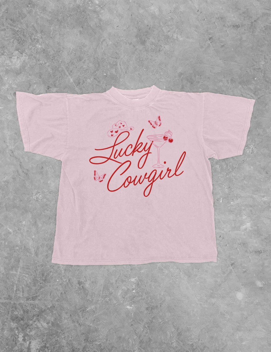 Underground Original Design: Lucky Cowgirl Boxy Cotton TShirt